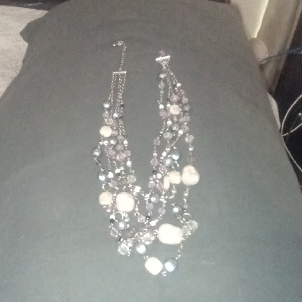 Elegant Multi-Strand Beaded Necklace